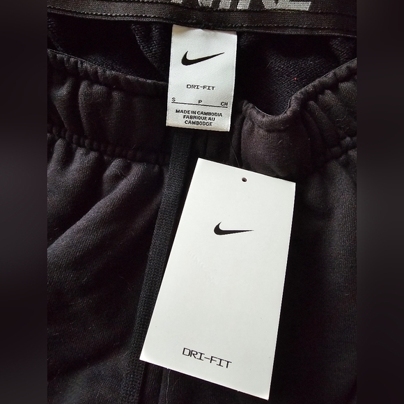 NWT Nike Men's Dri-Fit Tapered Fleece Black Training Jogger Pants Small - Picture 6 of 9